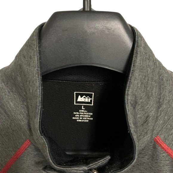 REI Sweatshirt Mens Grey Size Large Lightweight Full Zip Outdoors - Picture 3 of 6
